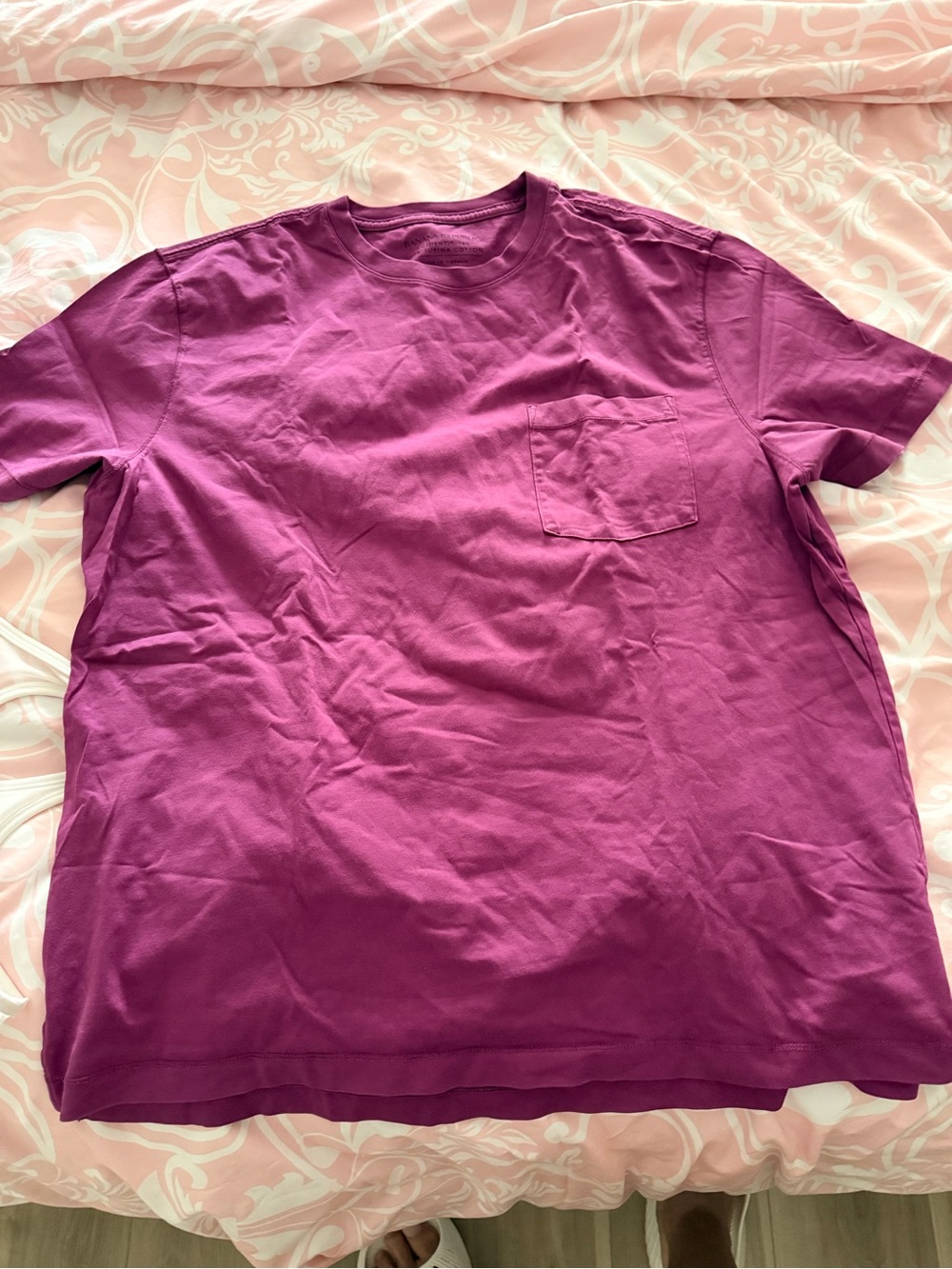 Banana Republic Purple Short Sleeve Pocket Crew Tee